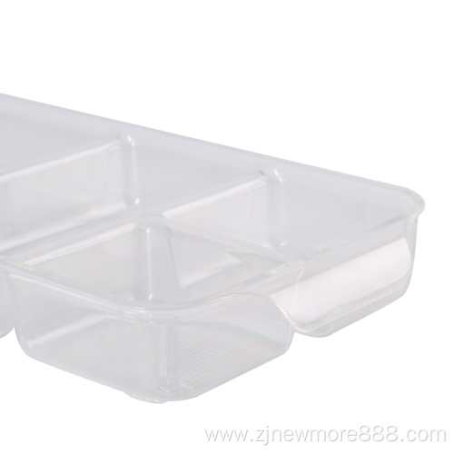 Transparent 5 Compartment Refrigerator Drawer Tray